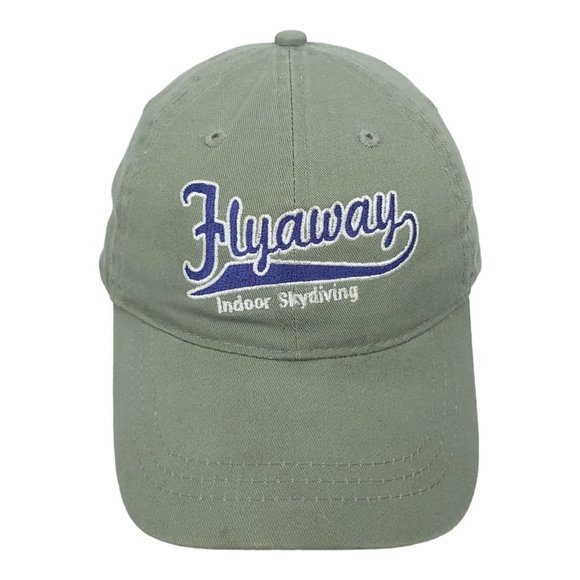 Flyaway Indoor Skydiving Adjustable Tuck Strap Cap Baseball Trucker Hat Green - Picture 1 of 12